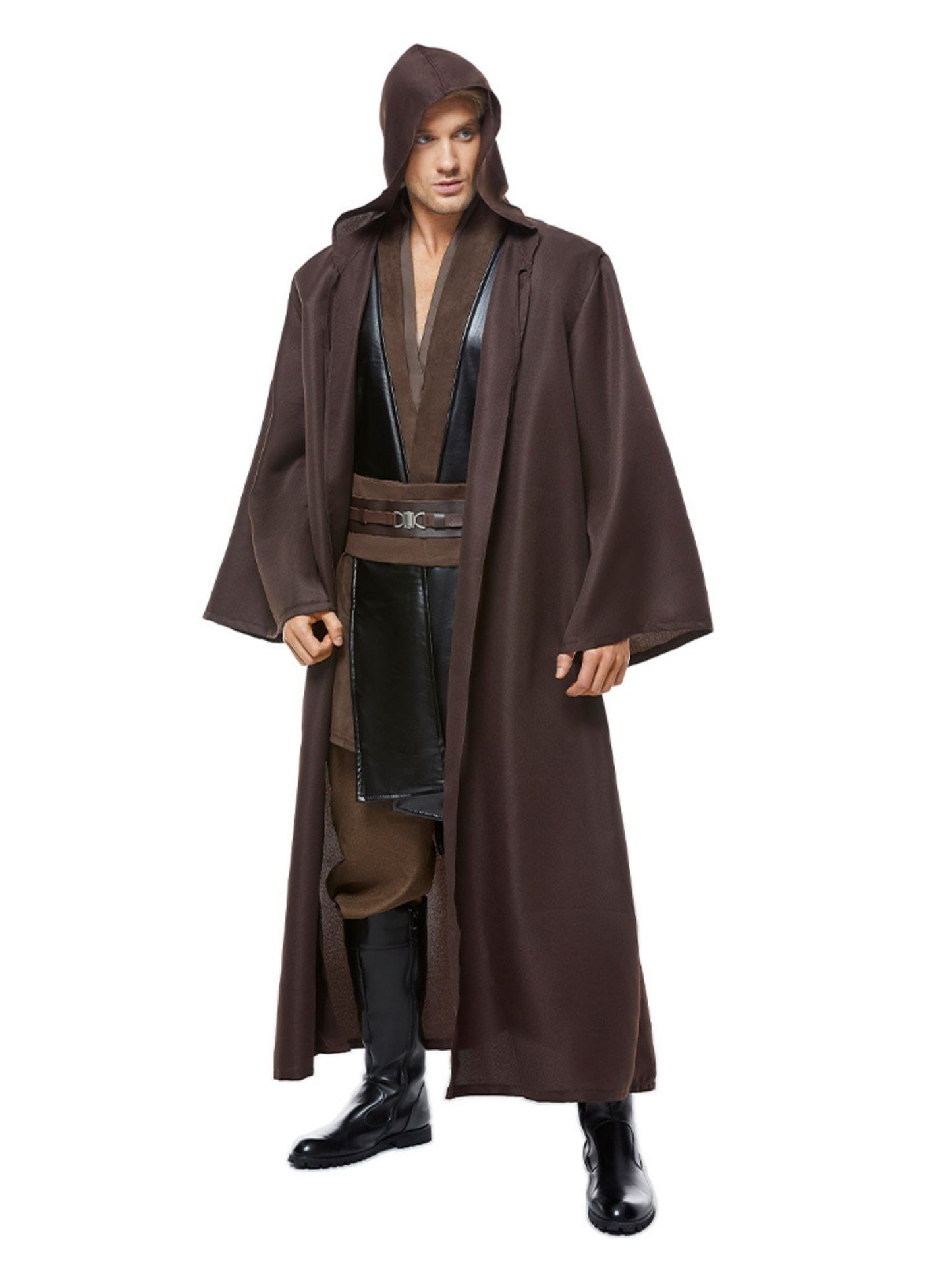 Person in Jedi-Kleidung, leicht seitlich gedreht