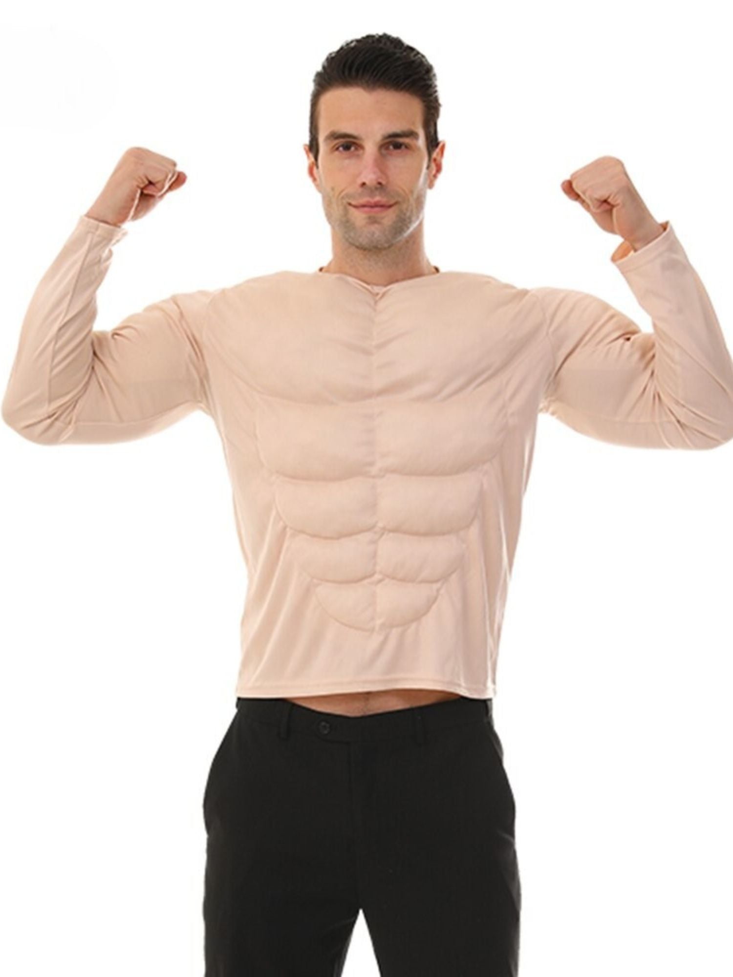Muskelkostüm mit Sixpack und definierten Brustmuskeln