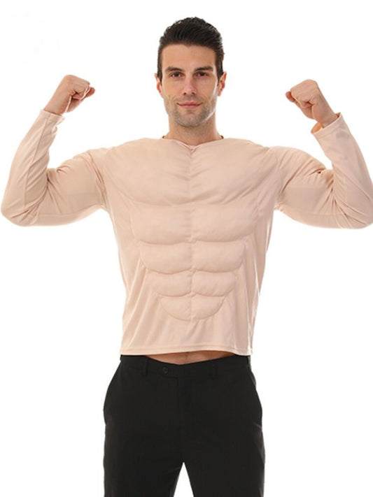 Muskelkostüm mit Sixpack und definierten Brustmuskeln