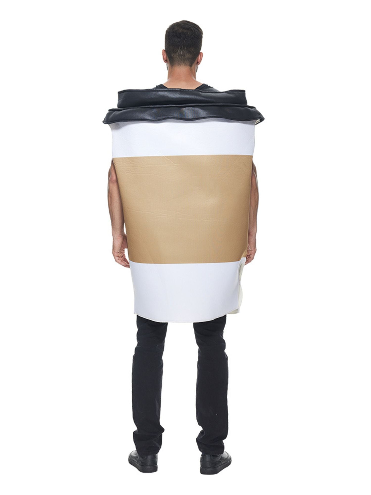 Hintere Ansicht des Coffee-to-go Partnerkostüms